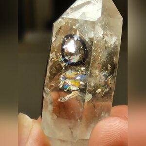🌈 Massive 250.9ctw Herkimer Diamond w/ Moving Carbon inclusion + Rainbows 🌈